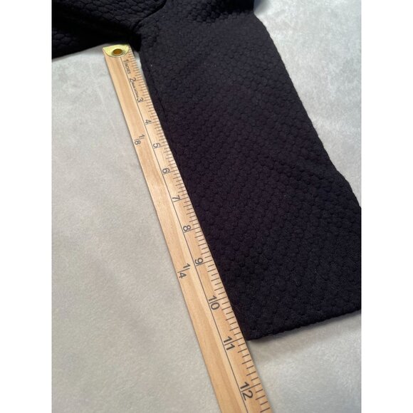 Boden Texture Mid Length Black Dress Pockets 3/4 Sleeves Y2K Classic Corpcore 2P - Picture 8 of 12